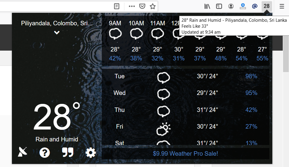 Weather in Your Browser