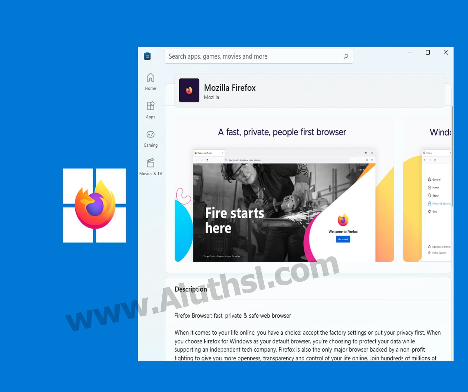 දැන් Microsoft Store හරහා Mozilla Firefox Web Browser එක install කරමු